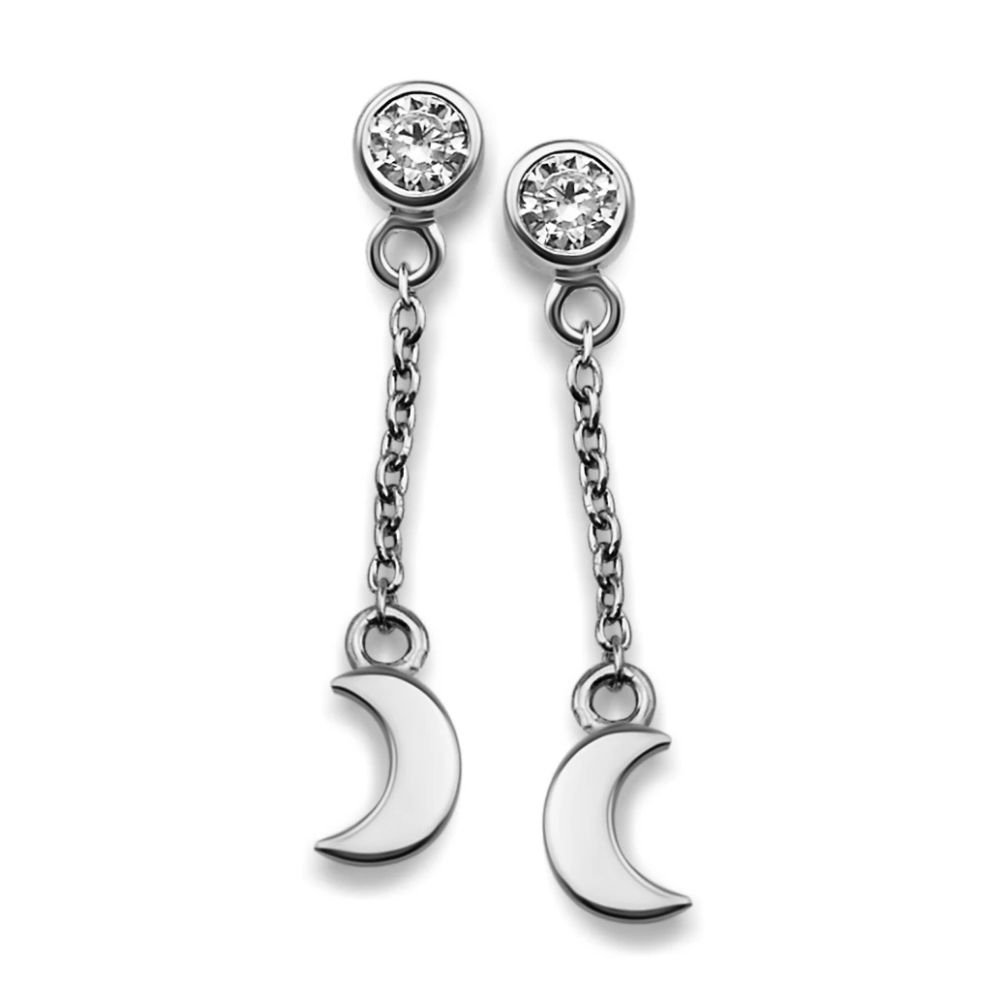 JWLS4U | Oorhangers Moon Silver